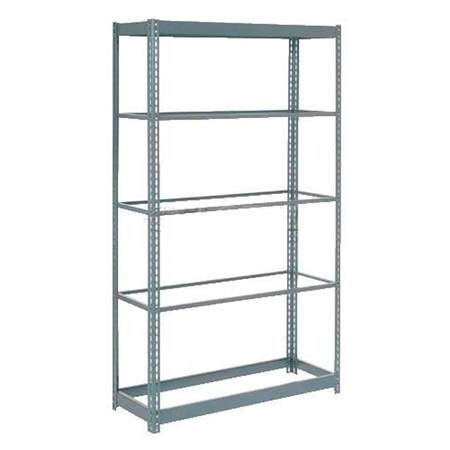 Global Industrial Heavy Duty Shelving 48W x 24D x 84H With 6 Shelves, No Deck, Gray B2297565